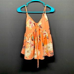 Shein top floral pink medium US 6